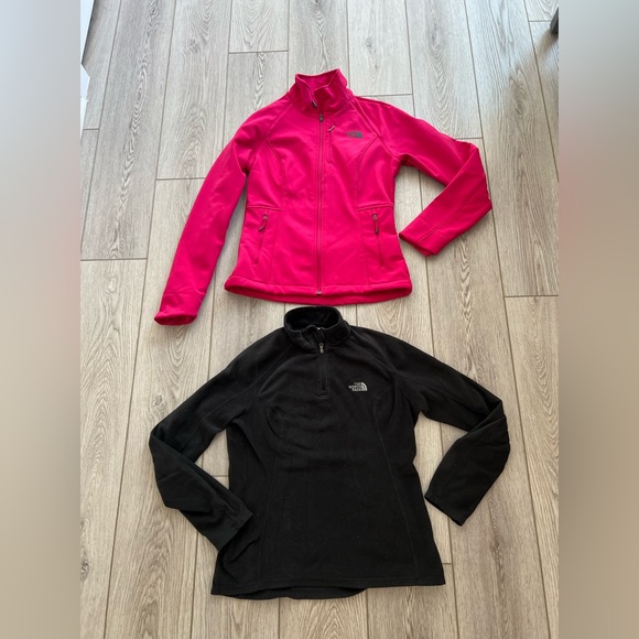 The North Face Jackets & Blazers - North Face 2 piece Lot/bundle. 1 full zip pink jacket & 1 quarter zip pullover